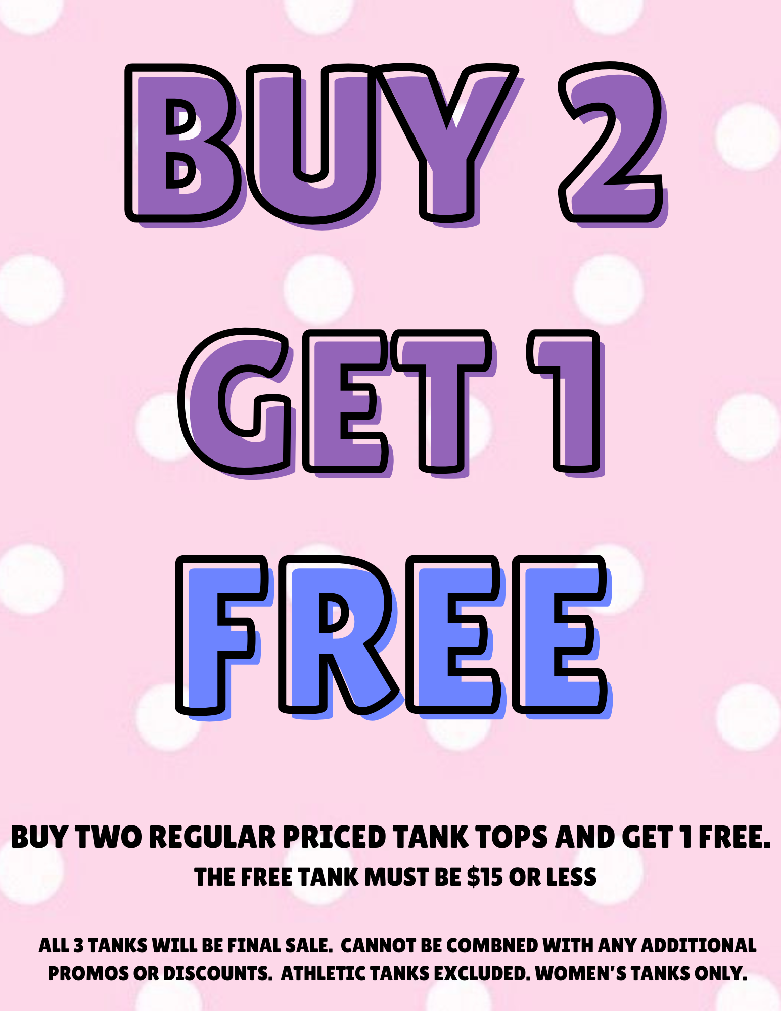 Tank top sale